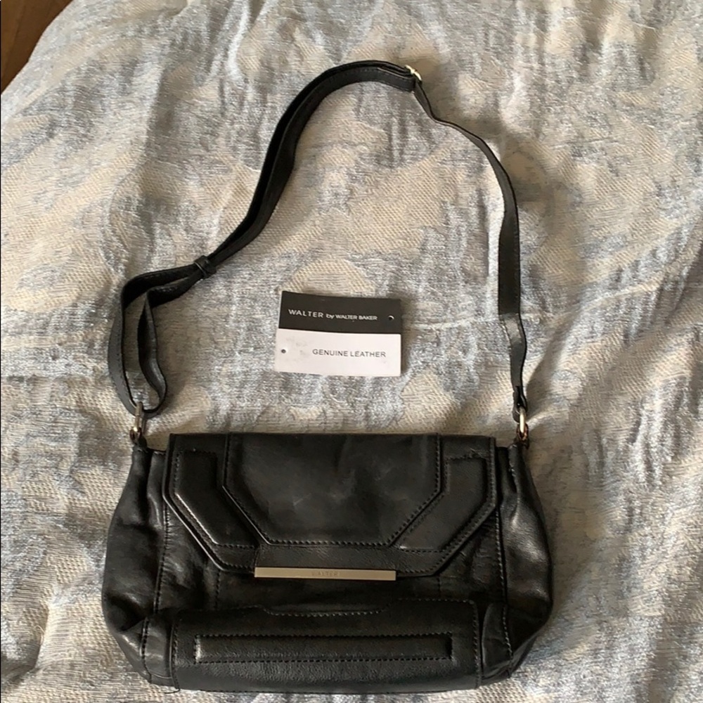 Genuine leather black bag. Perfect size